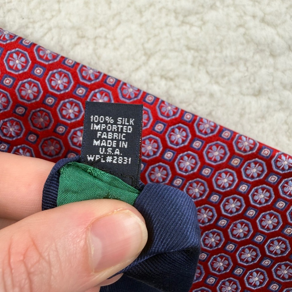 Tommy Hilfiger Mens Silk Tie Lot of 5 Striped Geometric Medallion Check Patterns - Picture 9 of 10